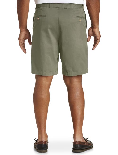 Shop Harbor Bay By Dxl Waist-relaxer Shorts In Olive Grn