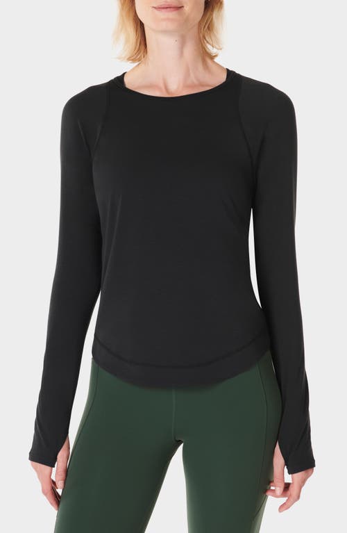 Sweaty Betty Breathe Easy Run Long Sleeve T-Shirt in Black 