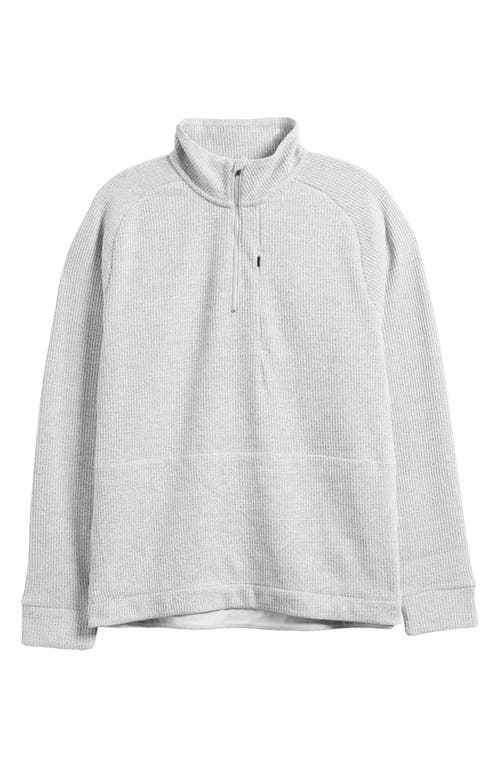 Zella Ridge Brushed Fleece Quarter Zip Pullover in Grey Heather 