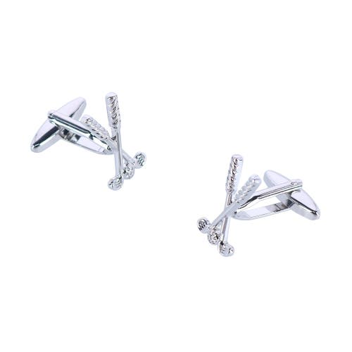 Trafalgar Hole In One Golf Clubs Novelty Cufflinks In Silver