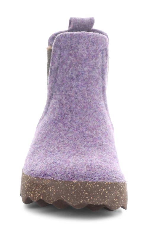 Shop Asportuguesas By Fly London Caia Chelsa Boot In Purple Tweed/felt