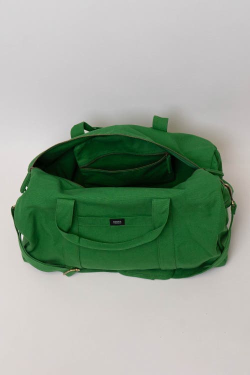 Shop Terra Thread Organic Cotton Duffle Bag In Moss Green