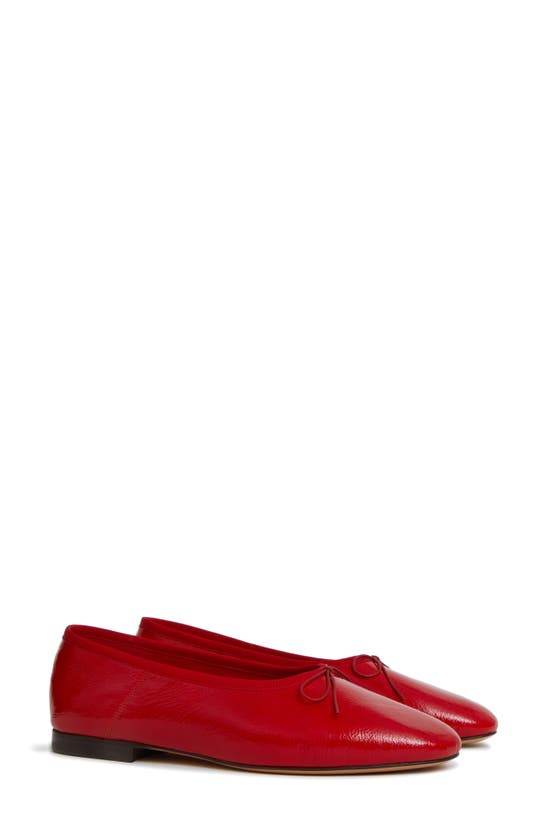 Shop Mansur Gavriel Dream Ballerina Flat In Poppy