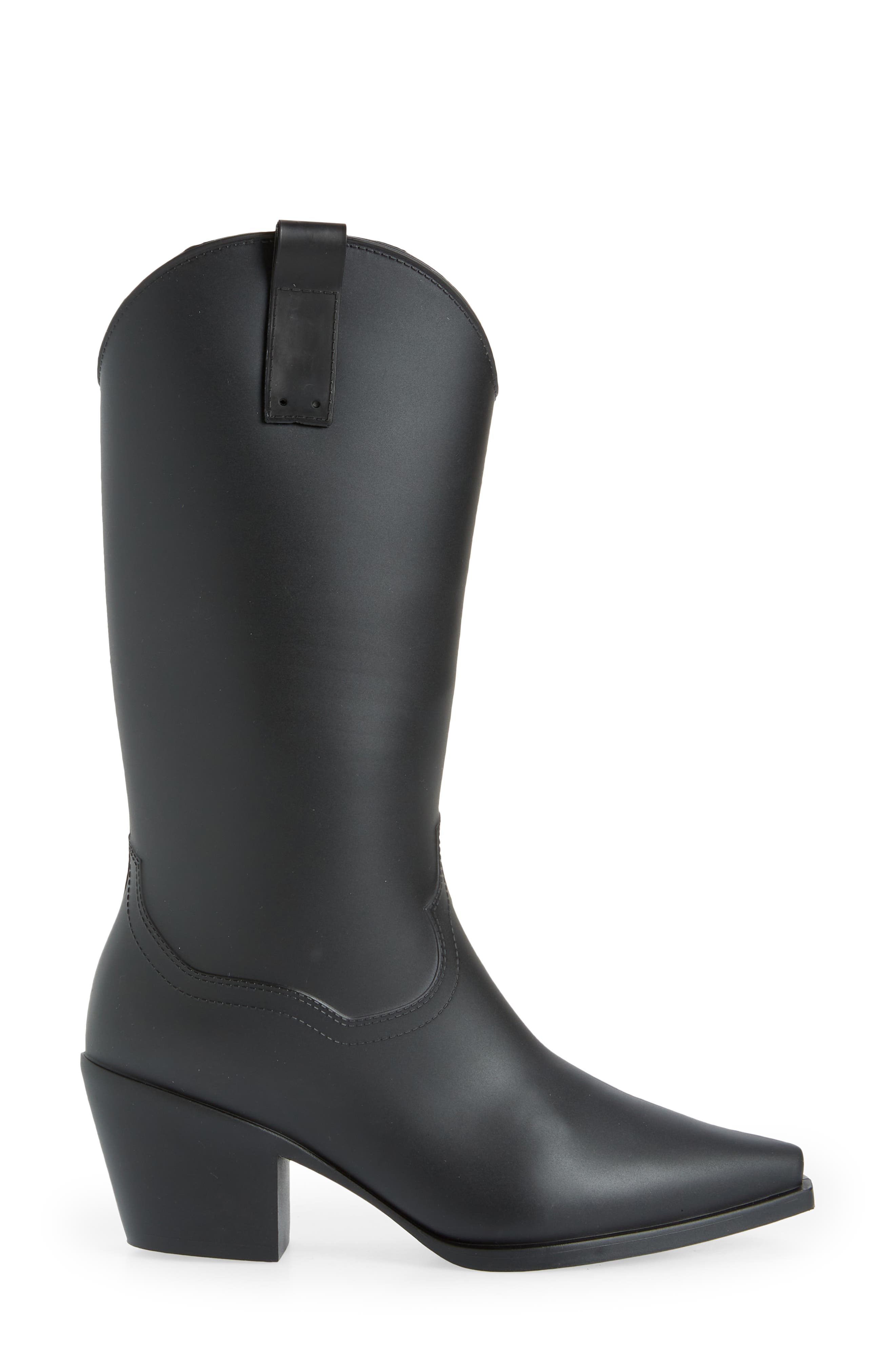 Jeffrey Campbell THUNDRSTRM Rain Boots Black Matte, Women's, Size: 8