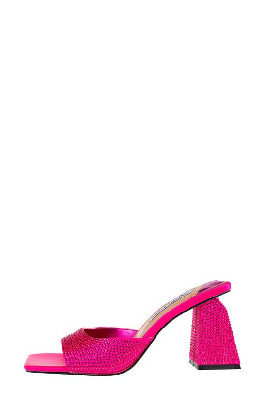 Lady Couture Women's Reese Embellished Block Heel Sandals In Fuchsia