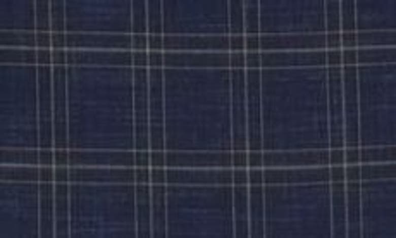 English Laundry Plaid Trim Fit Peak Lapel Two-piece Suit In Navy