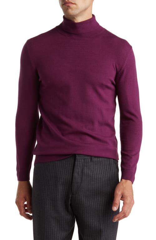 Shop Tom Baine Performance Turtleneck Sweater In Purple