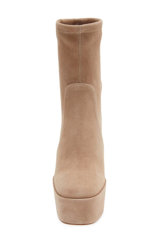 Shop Stuart Weitzman Skyhigh 145 Stuart Platform Boot In Cashmere