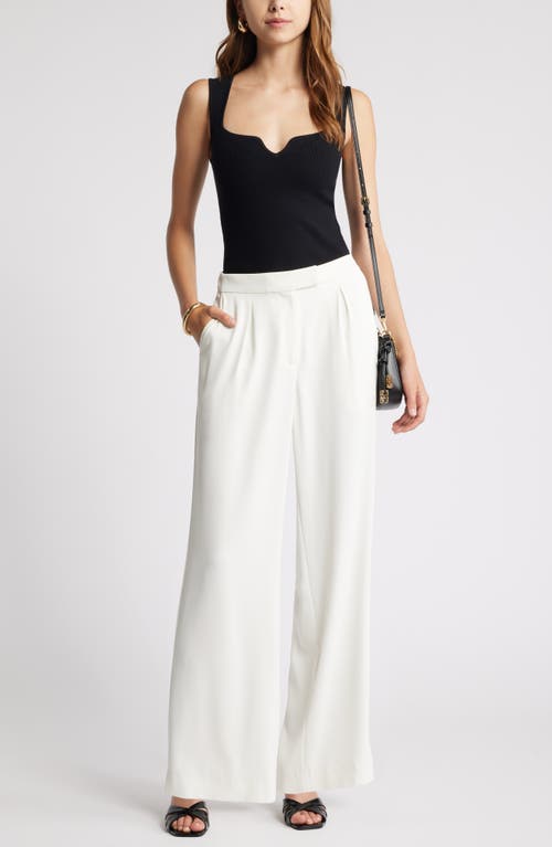 Open Edit Notched Rib Sweater Tank In Black