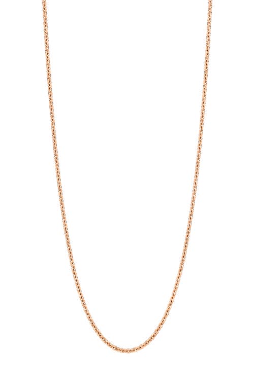 18K Gold Chain Necklace in Rose Gold