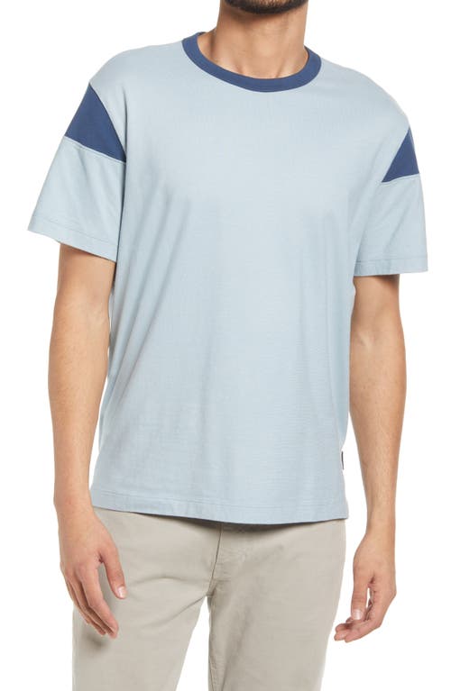 Ag Beckham Colorblock T-shirt In Water Mist/nigh