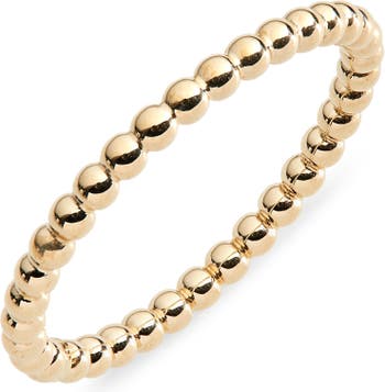 Bony Levy 14K Gold Beaded Stacking Ring | Nordstrom