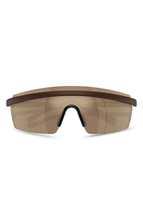 Oliver Peoples X Roger Federer R-4 138mm Rimless Shield Sunglasses In Brown