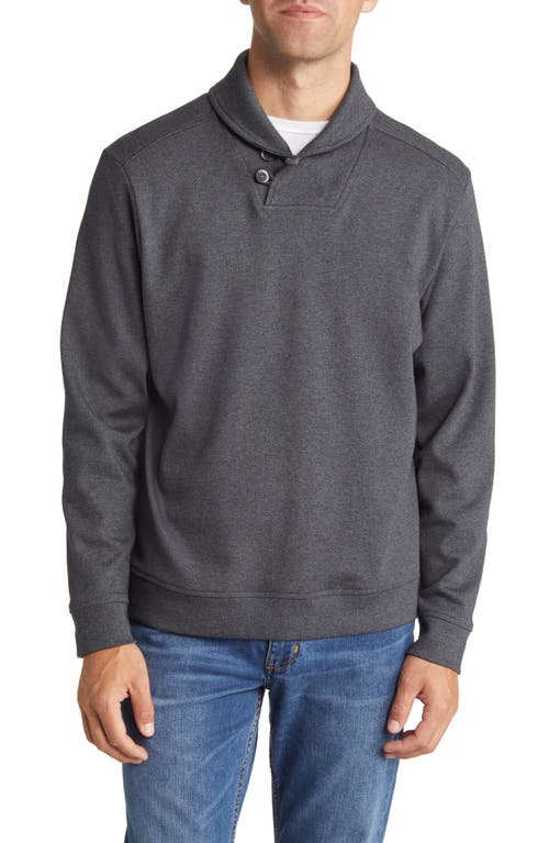 Tommy Bahama Martinique Shawl Collar Pima Cotton Sweater Coal Heather at Nordstrom,