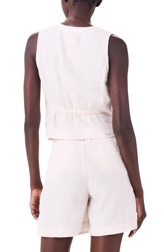 Shop Nic + Zoe Nic+zoe Rumba Linen Blend Vest In Canvas