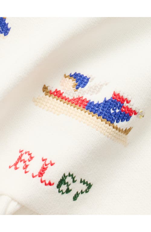 Shop Ralph Lauren Embroidered Fleece Polo Dress In Nevis