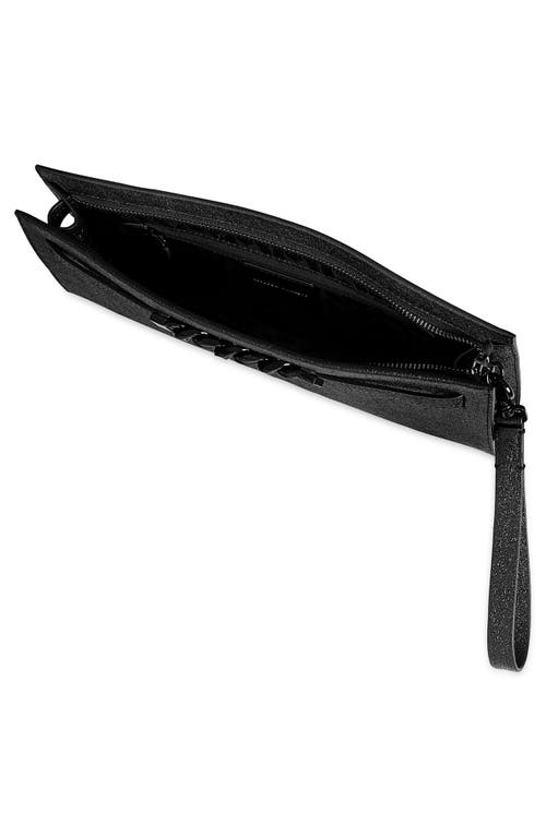 Rebecca Minkoff Curb Link Wristlet Clutch In Black