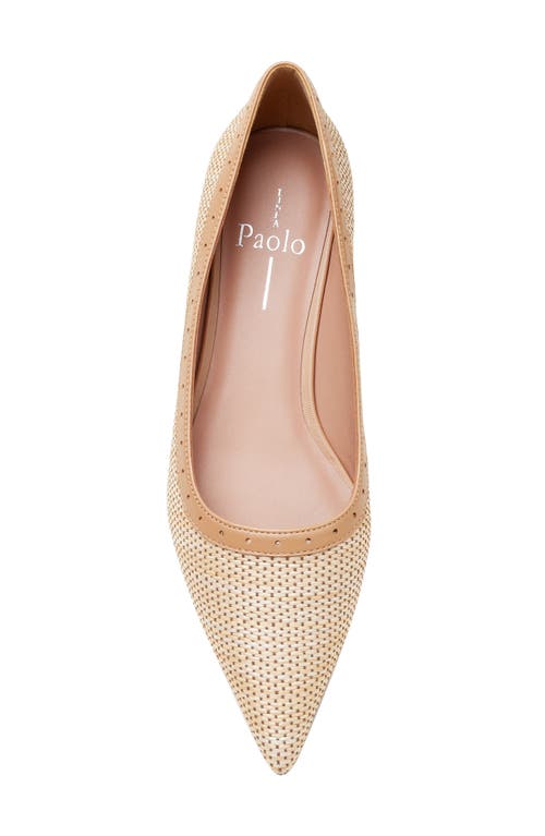 Linea Paolo Newport Pointed Toe Flat In Tan/desert