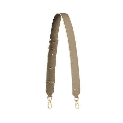 Shop Teddy Blake Stampatto Leather Wide Strap In Light Beige