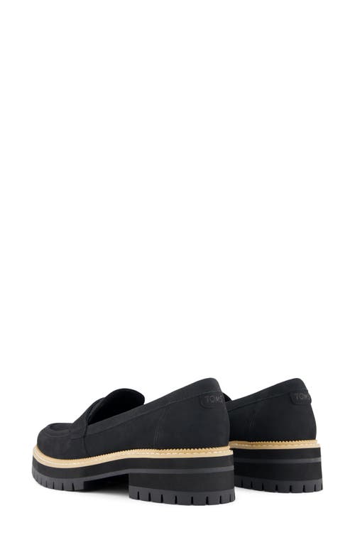 Shop Toms Cara Platform Penny Loafer In Black