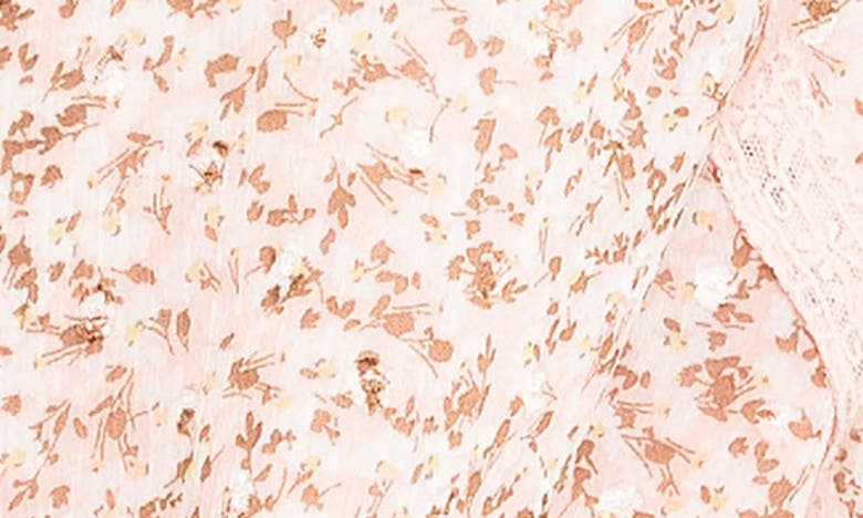Gibsonlook Floral Long Sleeve Button-up Blouse In Pink Ditsy Floral