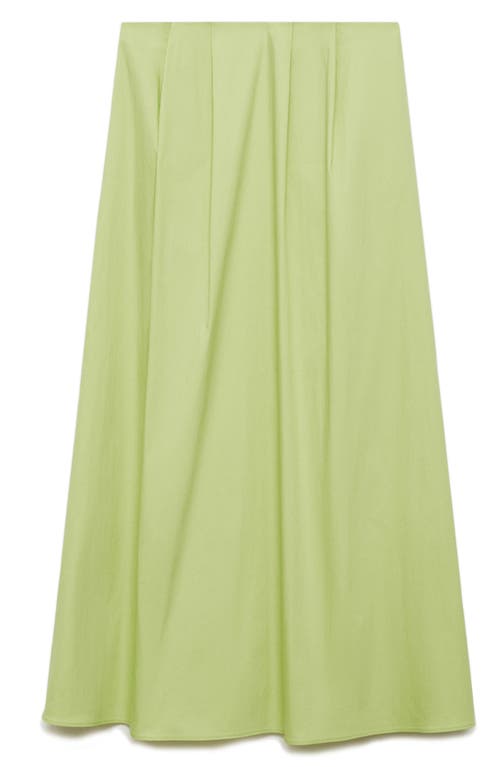 Shop Mango Flared Skirt In Pastel Green