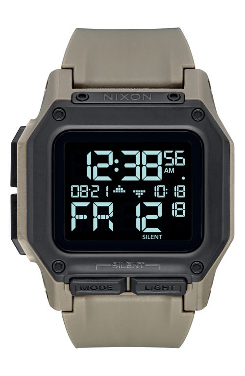 Shop Nixon Regulus Digital Watch, 46mm In Sand/black/sand