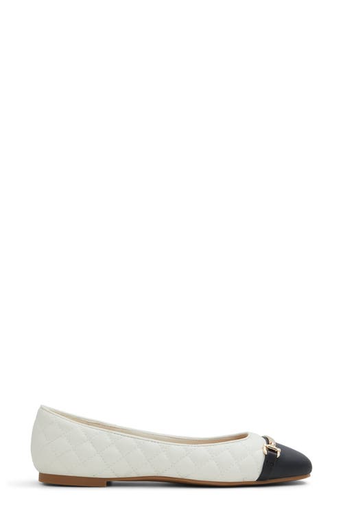 Shop Aldo Leanne Bit Ballet Flat In White/black