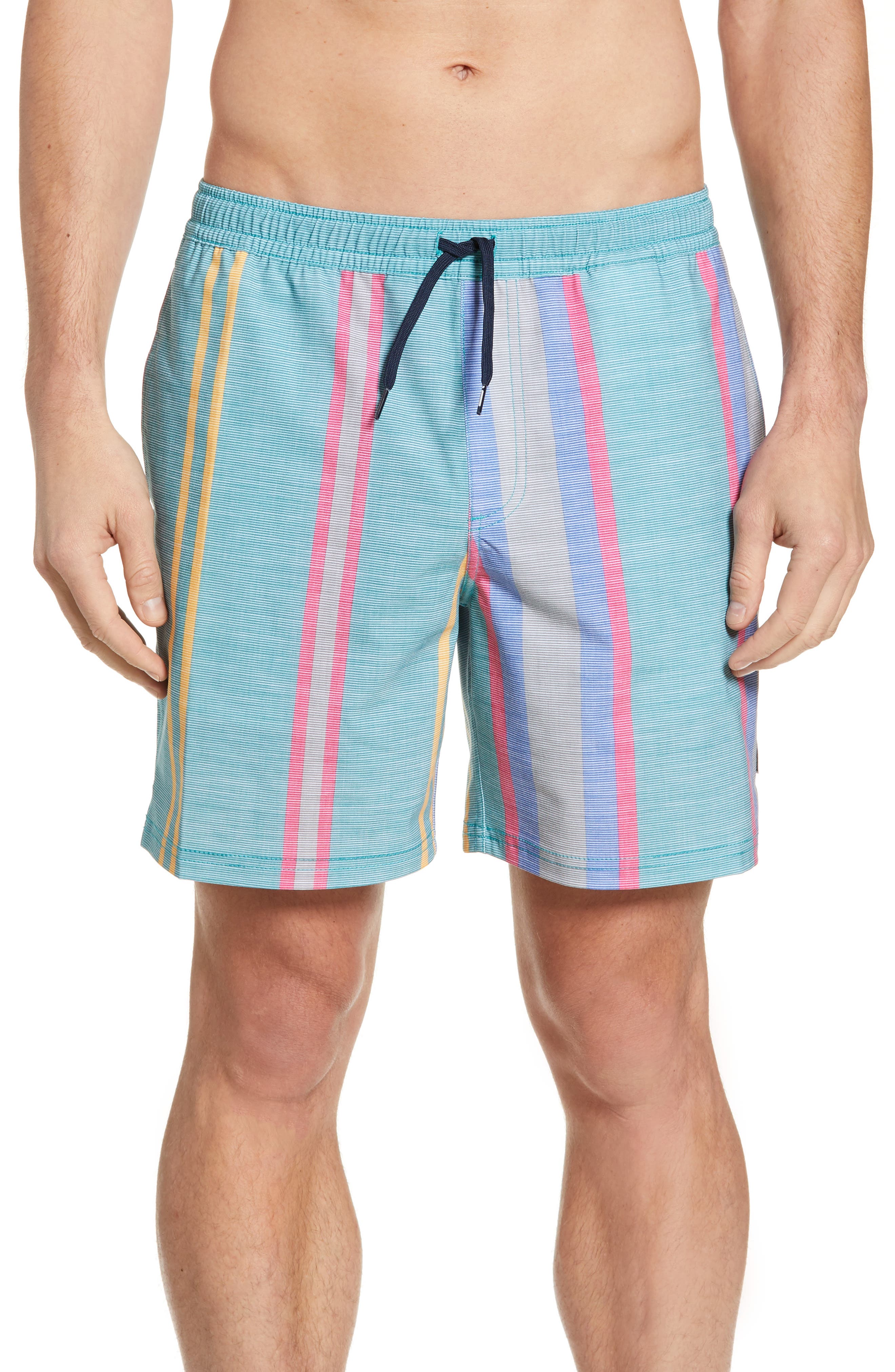 Vans Stripe Volley Shorts, Blue/green