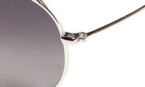 Maui Jim Mavericks 61mm Polarized Oversize Aviator Sunglasses In Silver/neutral Grey