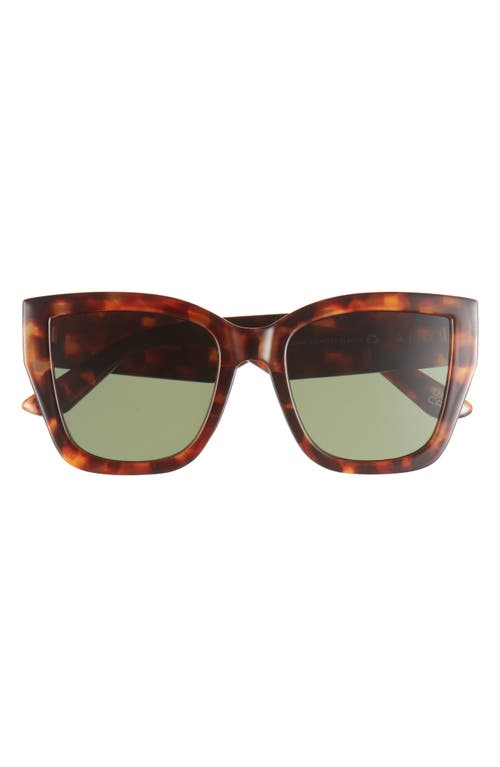 Haedus 53mm Gradient Square Sunglasses in Tort /Green Mono