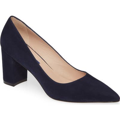 Stuart Weitzman Laney Pointed Toe Pump- Blue
