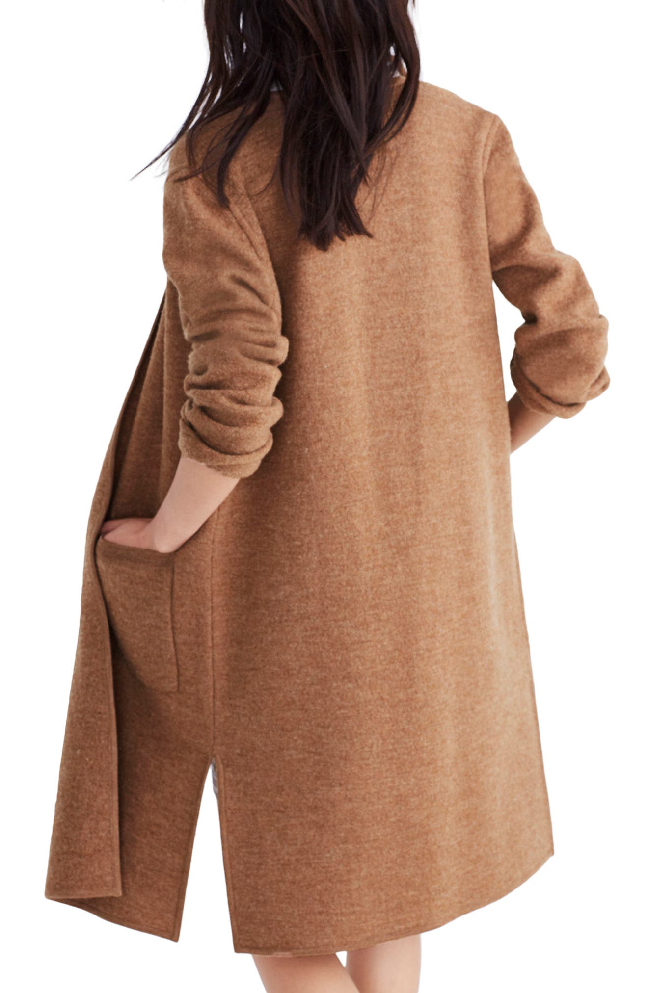 madewell camel sweater coat