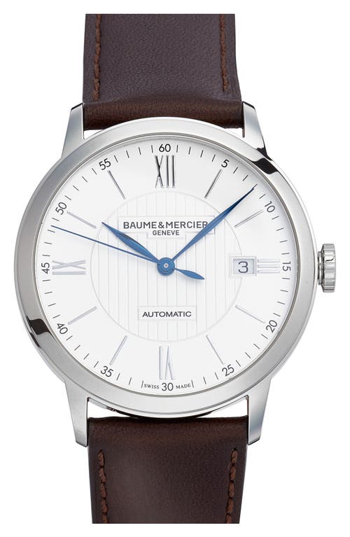 Classima Automatic Leather Strap Watch