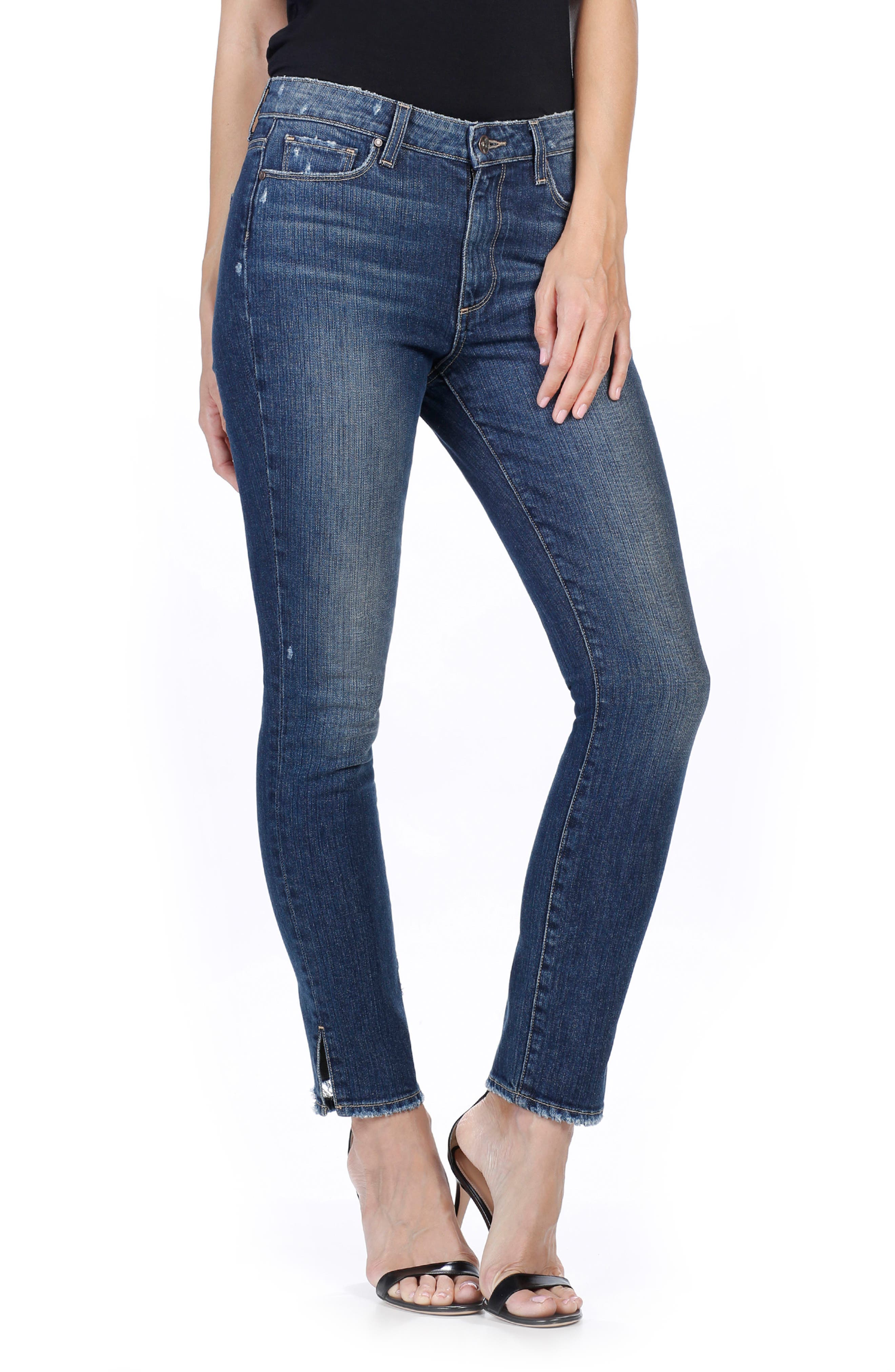 High Waist Ankle Peg Skinny Jeans (Ivy 