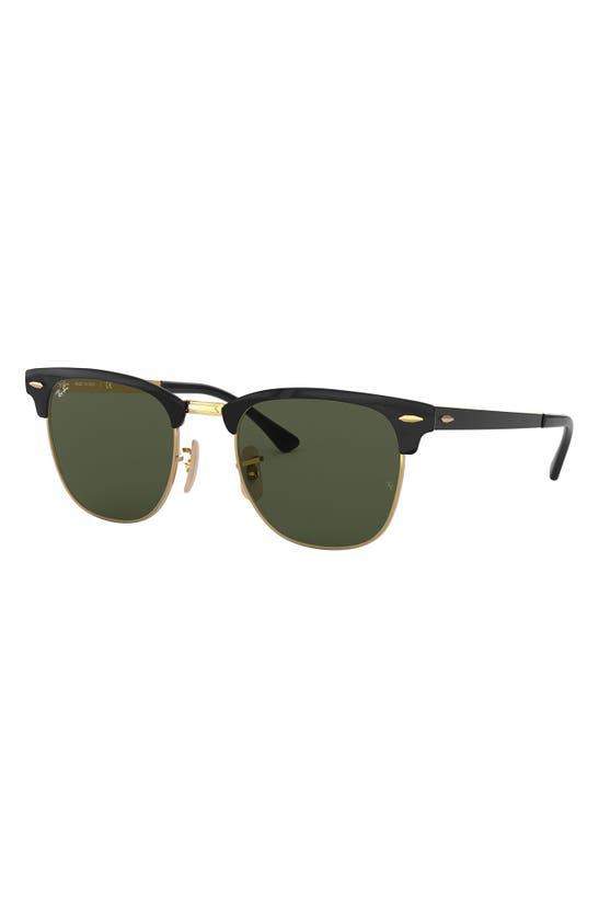 Ray Ban Clubmaster Metal Green Square Unisex Sunglasses Rb3716 187 51 In Multi