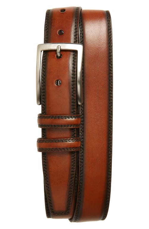 Kipskin Leather Belt in Brown