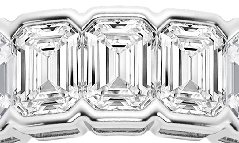 Badgley Mischka Emerald Cut Lab Created Diamond Infinity Ring In White