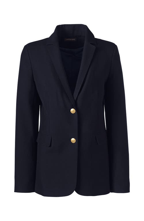 Shop Lands' End School Uniform  Hopsack Blazer In Deep Navy