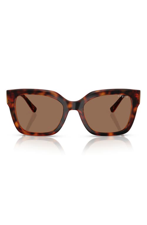 Vogue 54mm Polarized Square Sunglasses In Dark Havana