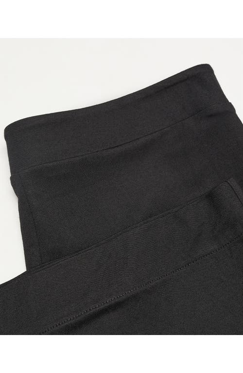 Shop Mango Crop Wide Leg Pants In Black