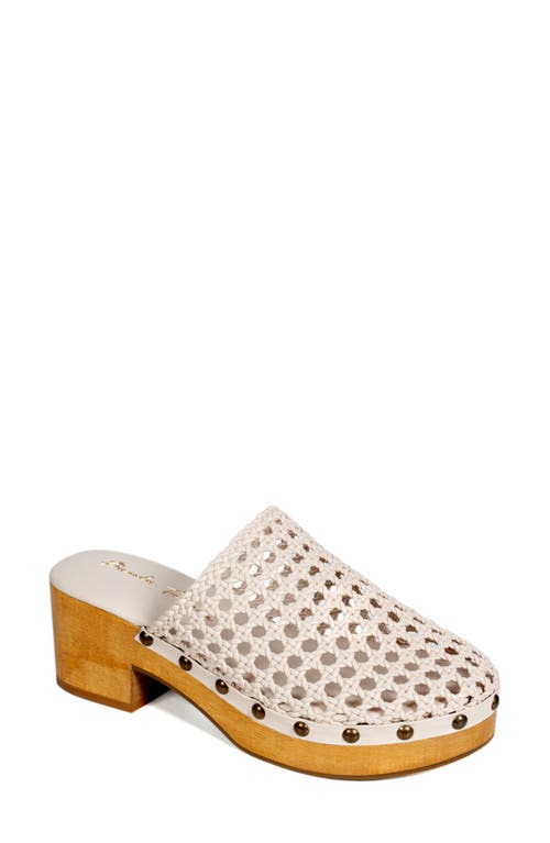 PAULA TORRES Olivia Woven Clog in Off White