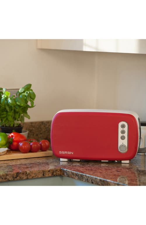 Berghoff Seren 2-piece Sliding Toaster In White/red