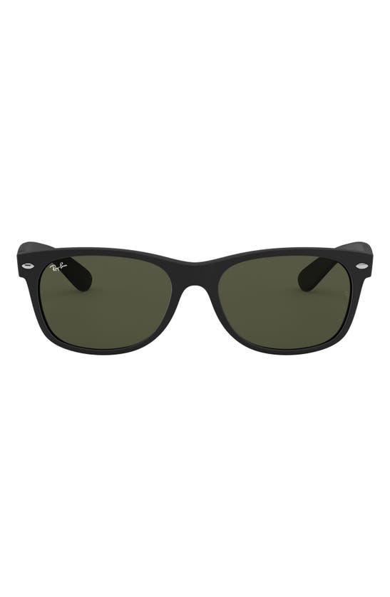 Ray Ban 58mm Rectangular Wayfarer Sunglasses In Crystal Green
