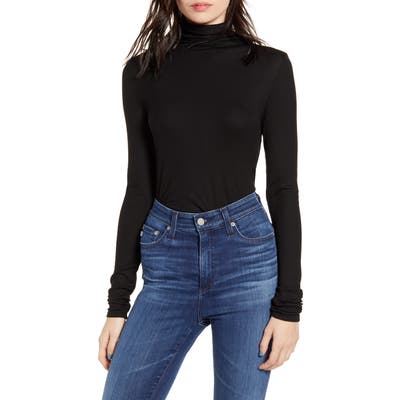 Ag Chels Turtleneck Top, Black
