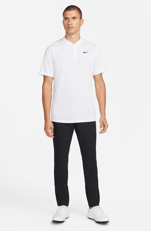 Shop Nike Dri-fit Victory Blade Collar Polo In White/black