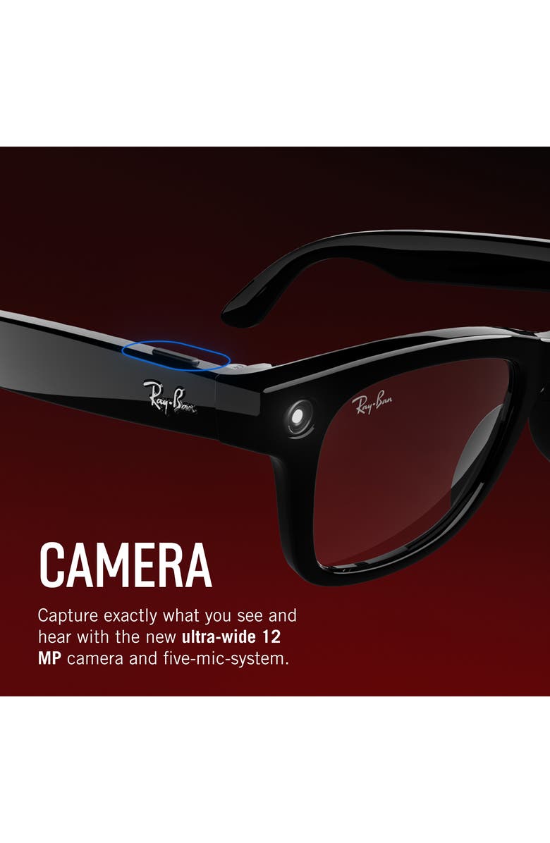 Ray-Ban Wayfarer 53mm Polarized Square Smart Sunglasses | Nordstrom