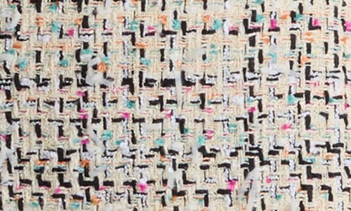 St John St. John Collection Multicolor Eyelash Tweed Midi Dress In Ecru Multi