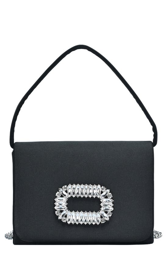 Mms Design Studio Rhinestone Top Handle Shoulder Bag In Black
