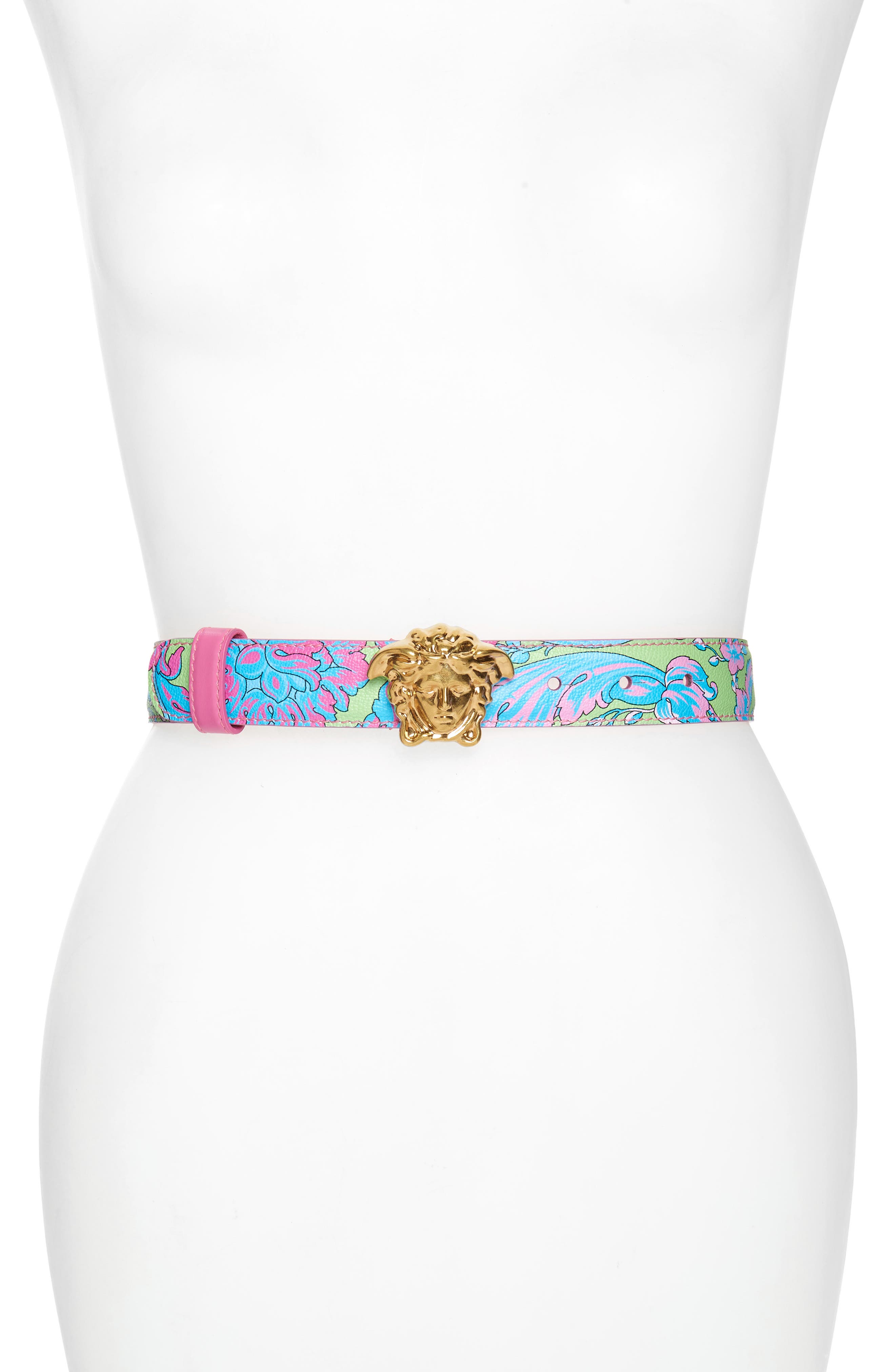 versace floral belt